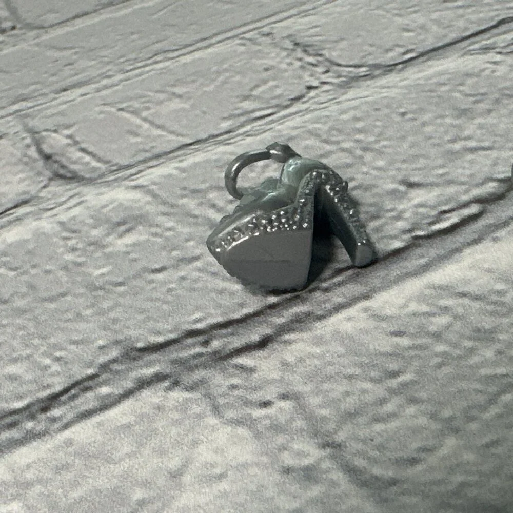 Barbie Doll Replacement ONLY 2 Mismatched Shoe Silver Pump High Heel Replacement